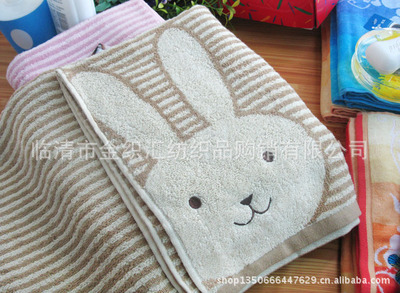 【批發(fā)孚日潔玉正品 好運(yùn)可愛長(zhǎng)耳兔浴巾 純棉柔軟舒適條紋浴巾1045】?jī)r(jià)格,廠家,圖片,浴巾、沙灘巾,臨清市金織匯紡織品購(gòu)銷-